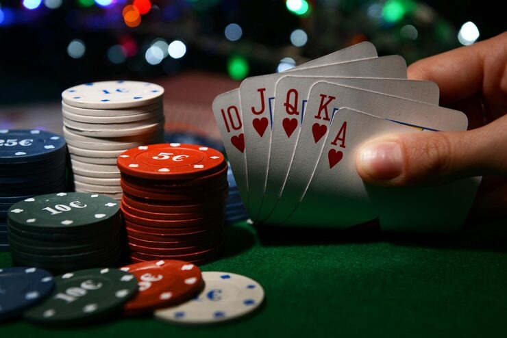 BandarQ dealer dealing cards on lotusbet mobile app showing player hands and betting interface